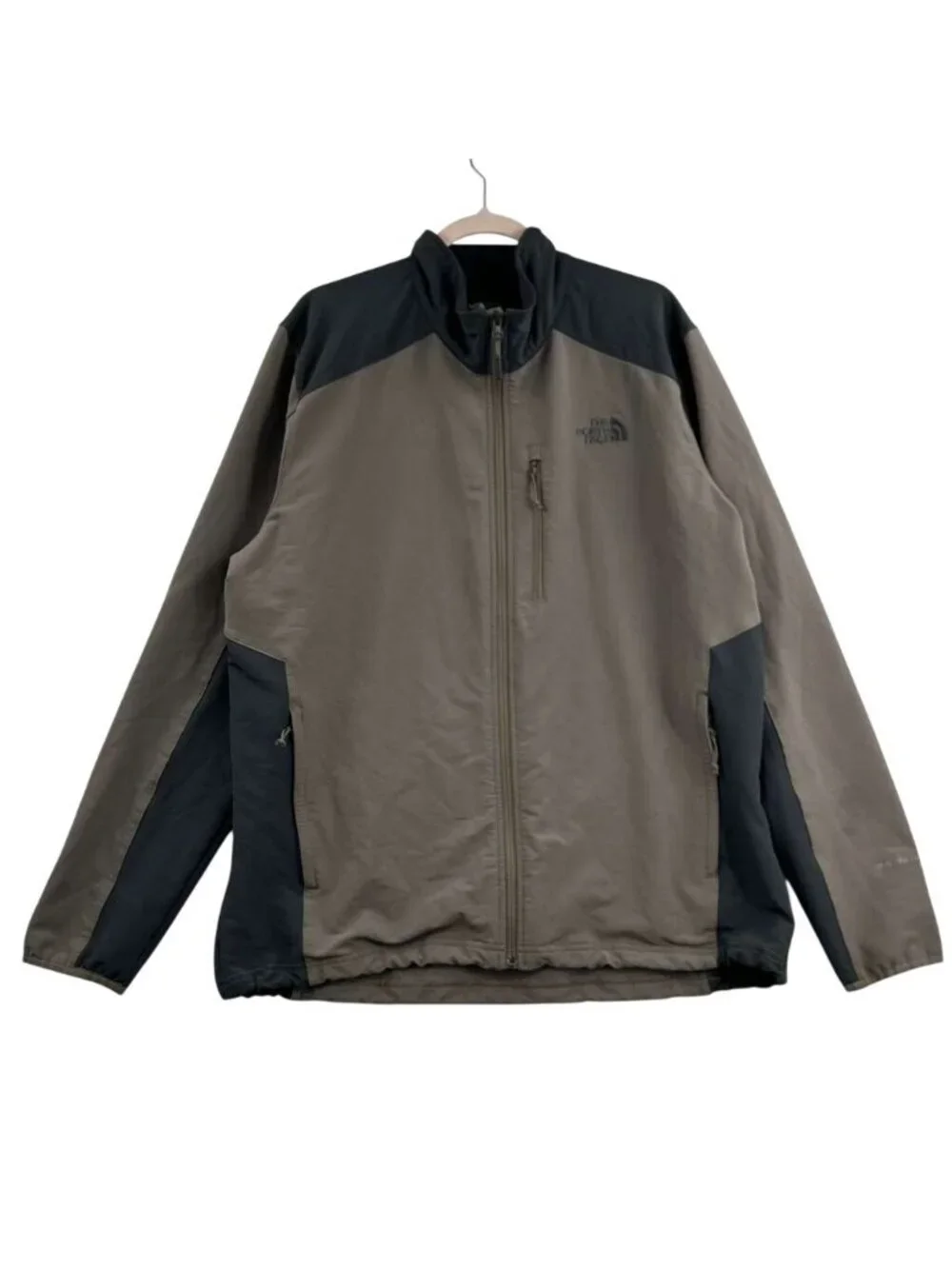 The North Face Apex Bionic Jacket Men's XL Gray & Beige Full Zip Windwall Hiking
